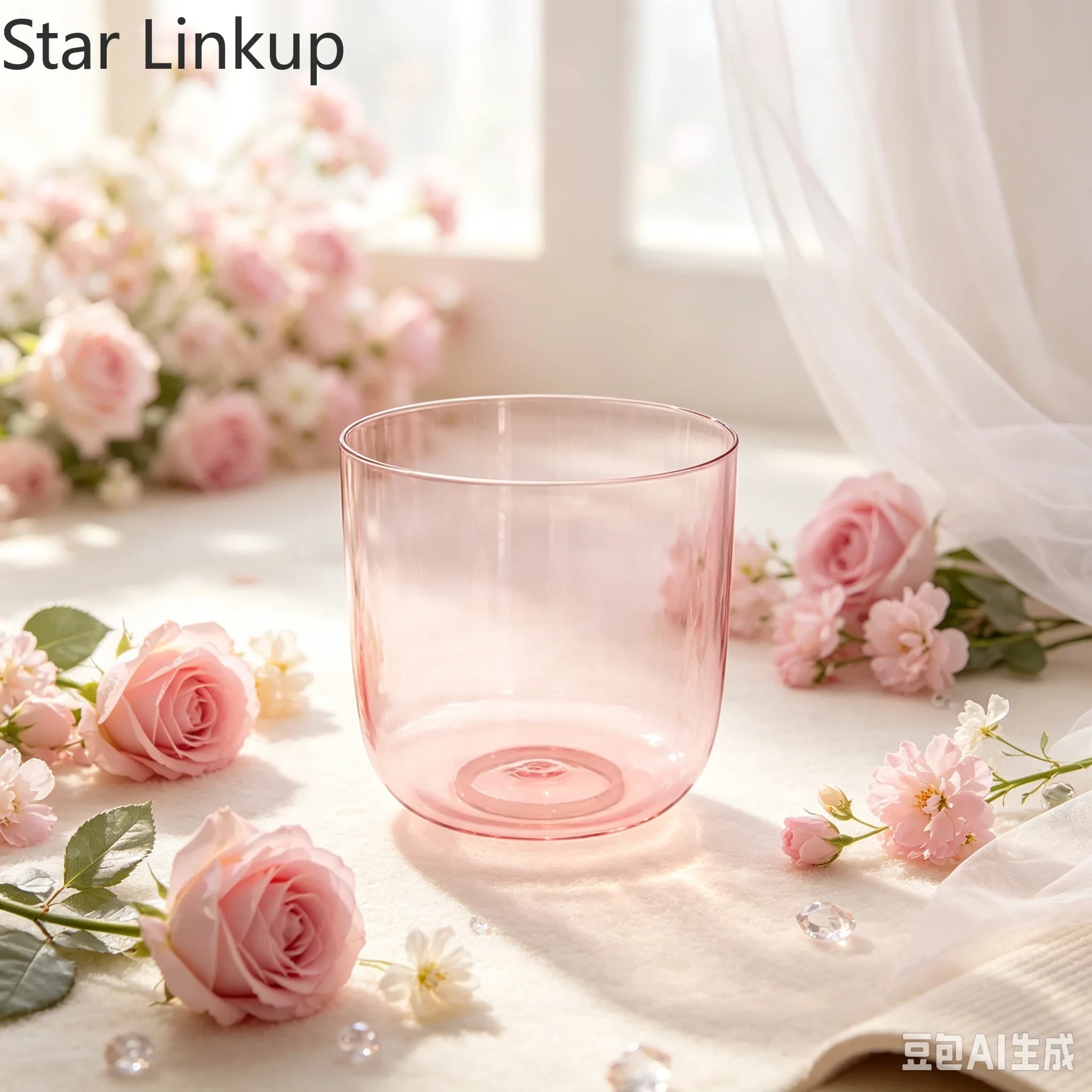 Star Linkup 6 Inch Pink Cosmic Light Alchemy Crystal Singing Bowl, Tuned 432Hz Healing Frequency, Clear Resonance for Chakra Alignment Sound Healing Instrument for Yoga Meditation Sound Bath Therapy