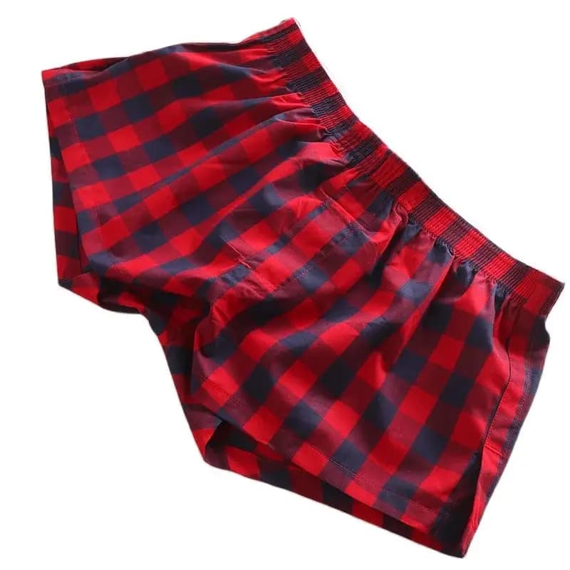 SEOBEAN Pantaloncini scozzesi in cotone sexy da uomo Comfort per la casa Tronchi a quadri Abbigliamento estivo casual