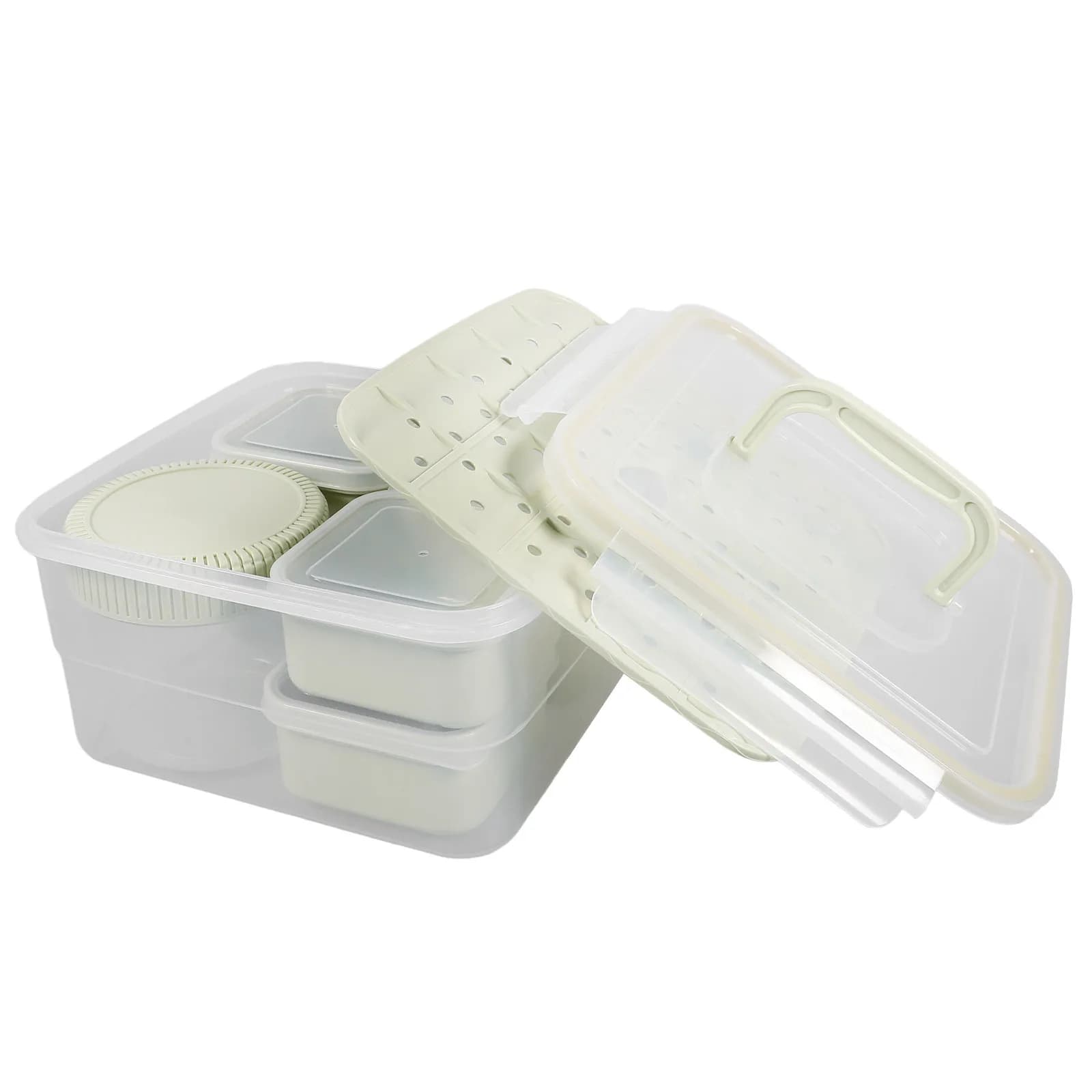 1Set Elegant Simple Design Baby Food Container Multiple Compartments for Meals Fruits Soups Fridge Freezer Storage Food Fresh