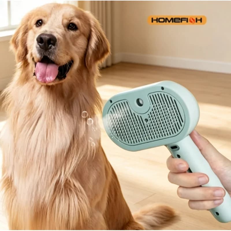 Steam Dog Grooming Brush Spray Pet Hair Remover Brush Multifunctional Steam Cleaning Brush for Dogs Pets Care Supplies