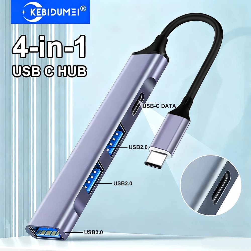 HUB USB 3.0 a 4 porte HUB TIPO C Splitter USB 3.0 Trasmissione 5 Gbps HUB USB Docking Station USB C Adattatore OTG per laptop MacBook