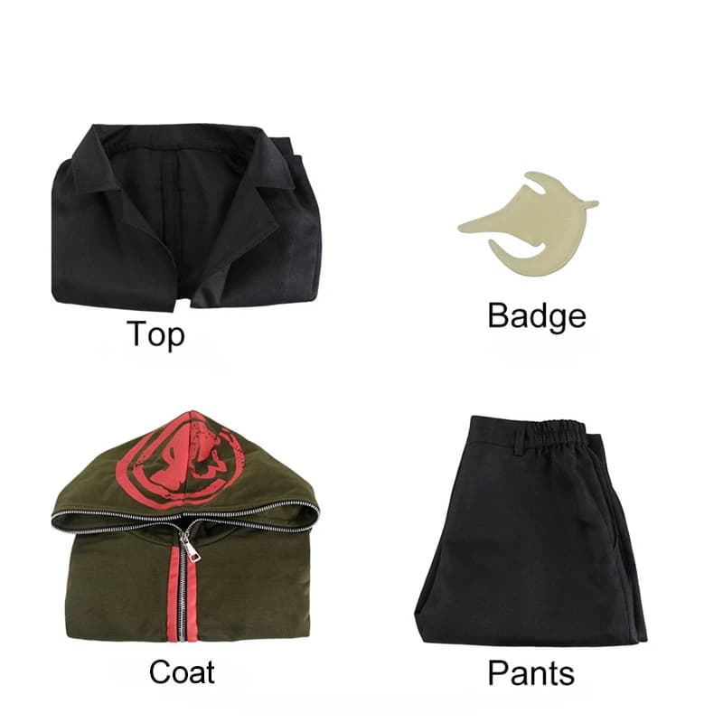 Costume Cosplay Anime Danganronpa 2026, Set Completo Makoto Naegi con Felpa con Cappuccio, Giacca e Pantaloni, Uniforme per Adulti per Halloween e Feste in Maschera
