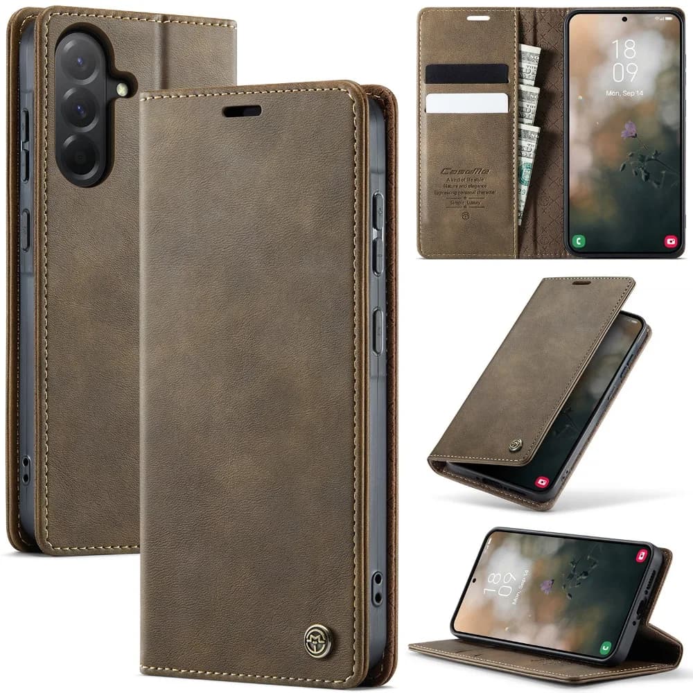 Custodia Flip in pelle RFID per Samsung Galaxy A17 A07 A06 A16 A26 A36 A56 A 17 16 26 36 56 5G 4G 2025 Cover di lusso Magnete Libro Funda