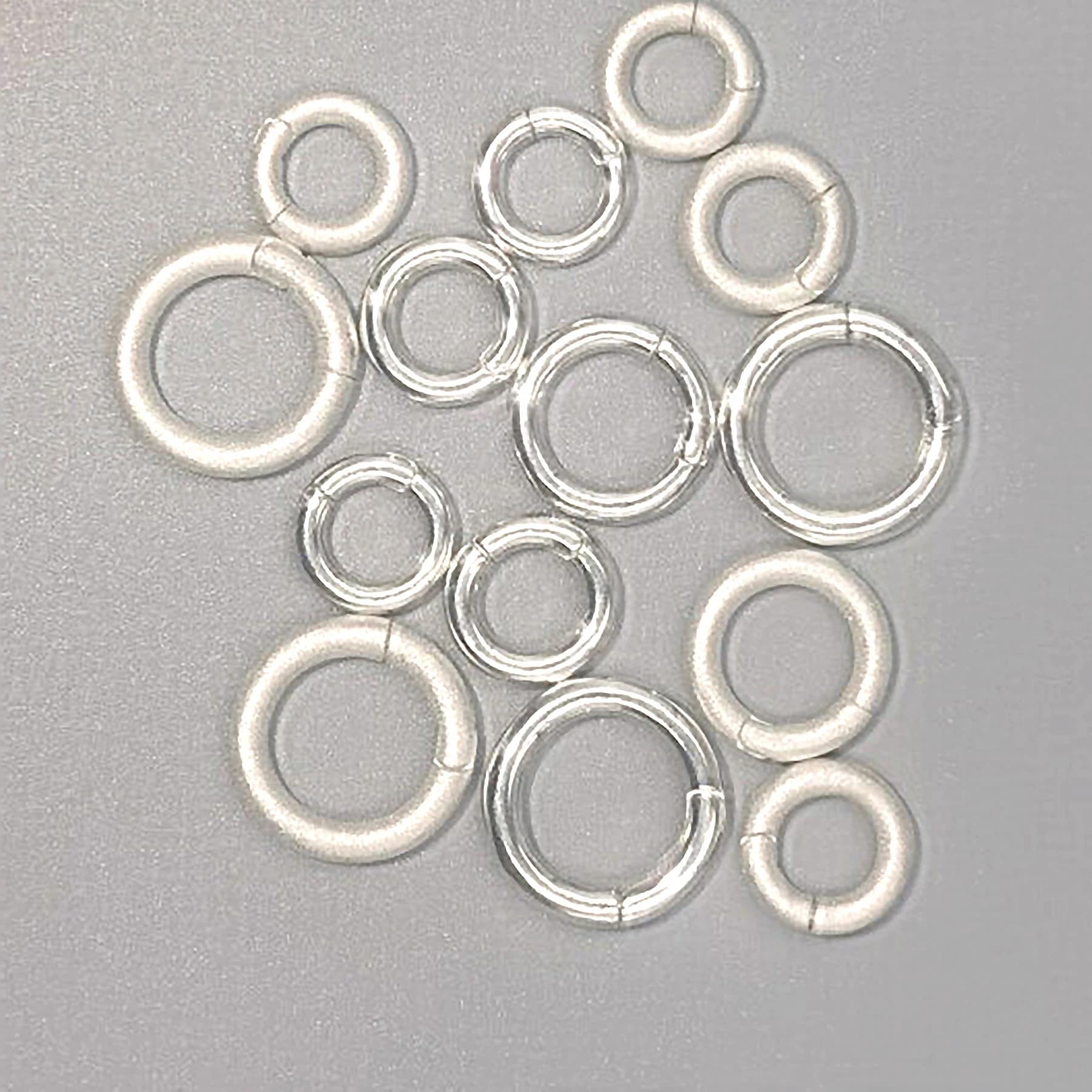 Opaco e liscio 12.5-19mm piccolo argento Sterling 925 cerchio rotondo snap click lock catena perle gemme collana braccialetto collegamento fai da te