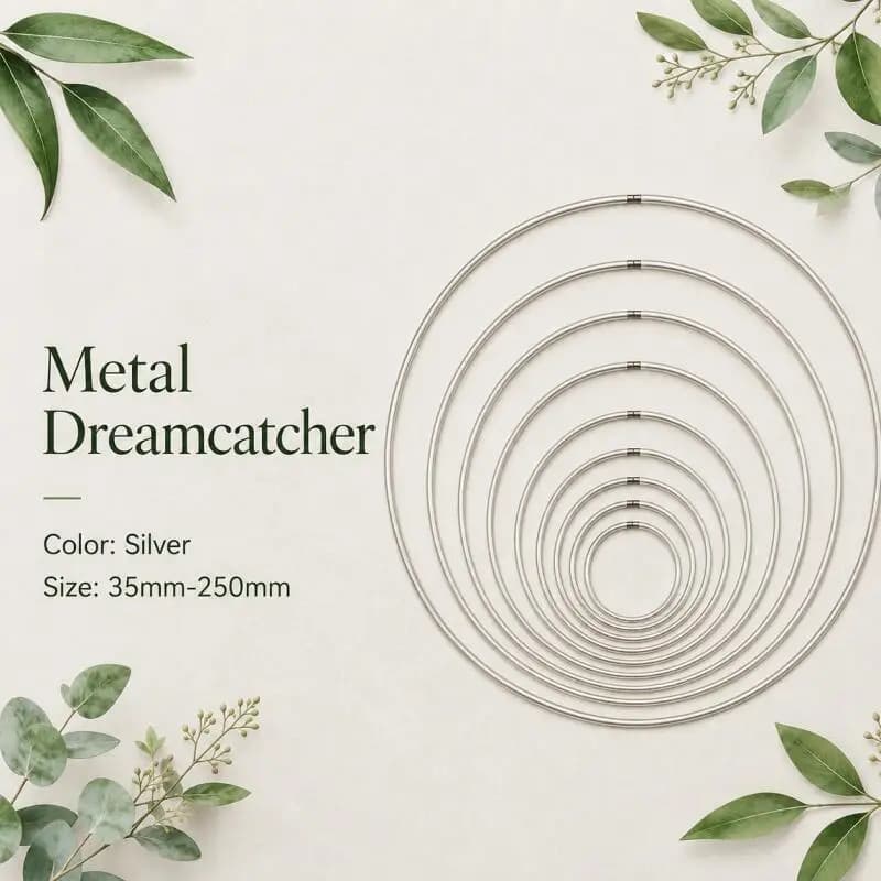 1~10pcs Dream Catcher Reve Circle Rings Findings Hanging Round Cercle Metal Pour Attrape