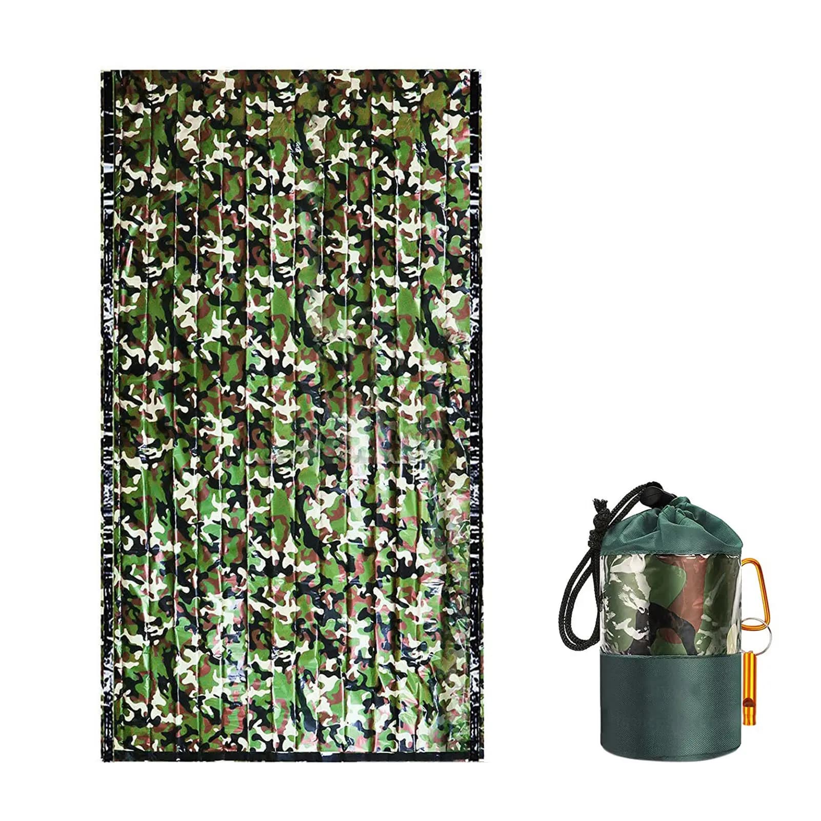 Multi-functional bivouac towel Survival waterproof thermal blanket with whistle for outdoor camping trips