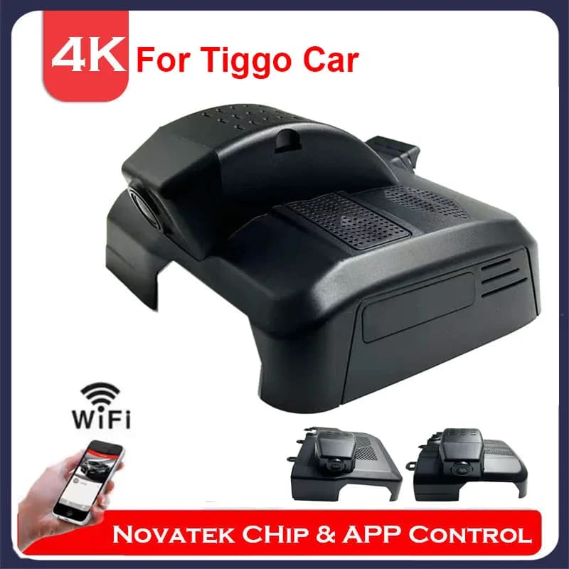 Dash Cam DVR per Auto 4K HD Plug and Play con Wi-Fi per Chery Tiggo 7Plus, Tiggo 8Pro, Tiggo 9 2022 2023, Telecamera Anteriore e Posteriore con Controllo tramite App