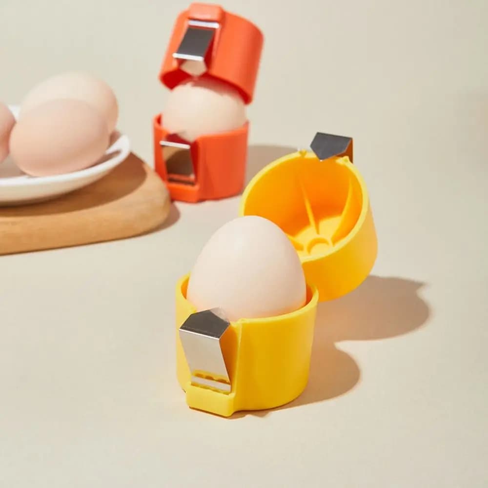 Set di 3 Apriscatole per Uova Professionali in Plastica, Separatori a Forma di Uovo con Scanalatura Cilindrica per una Facile Apertura delle Gusci