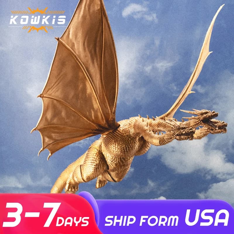 HIYA Squisita basic series Godzilla vs King ghidorah 1991 King ghidorah Action Figures, Adult Collection Gift