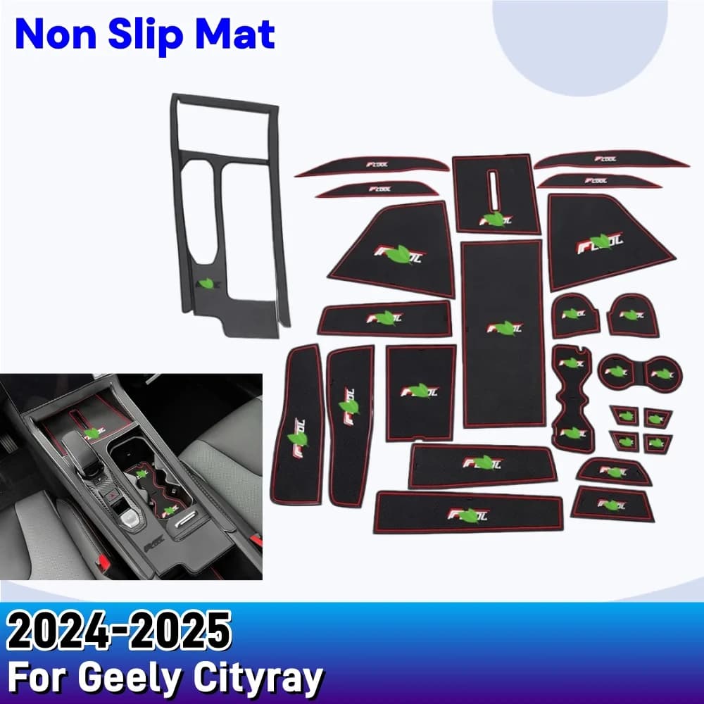 Tappetino Antiscivolo per Geely Cityray 2024 2025, Protezione per Fessure delle Portiere, Accessori Auto Decorativi in Gomma, Protezione Antigraffio