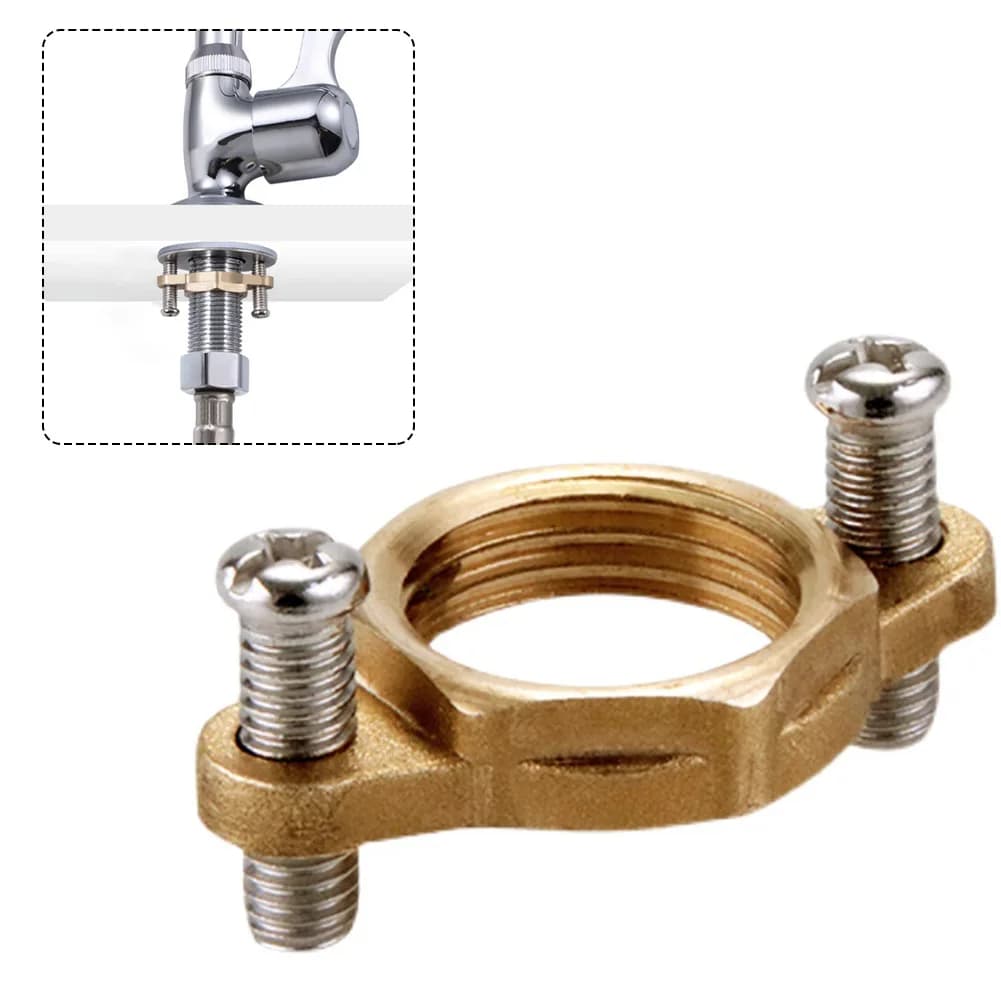 Bathroom Basin Tap Fixing Set Mounting Kit 2 Hole Bracket Bolt Sink Kitchen Bath Anti-loosing Nut Cap Accessories