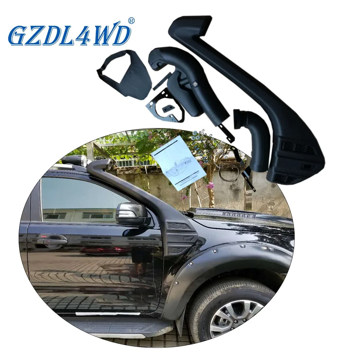 Kit boccaglio aspirazione aria deserto 4X4 OFFROAD Wading per Ranger T7 2015 - 2022 MK2 MC UTE XLT PX
