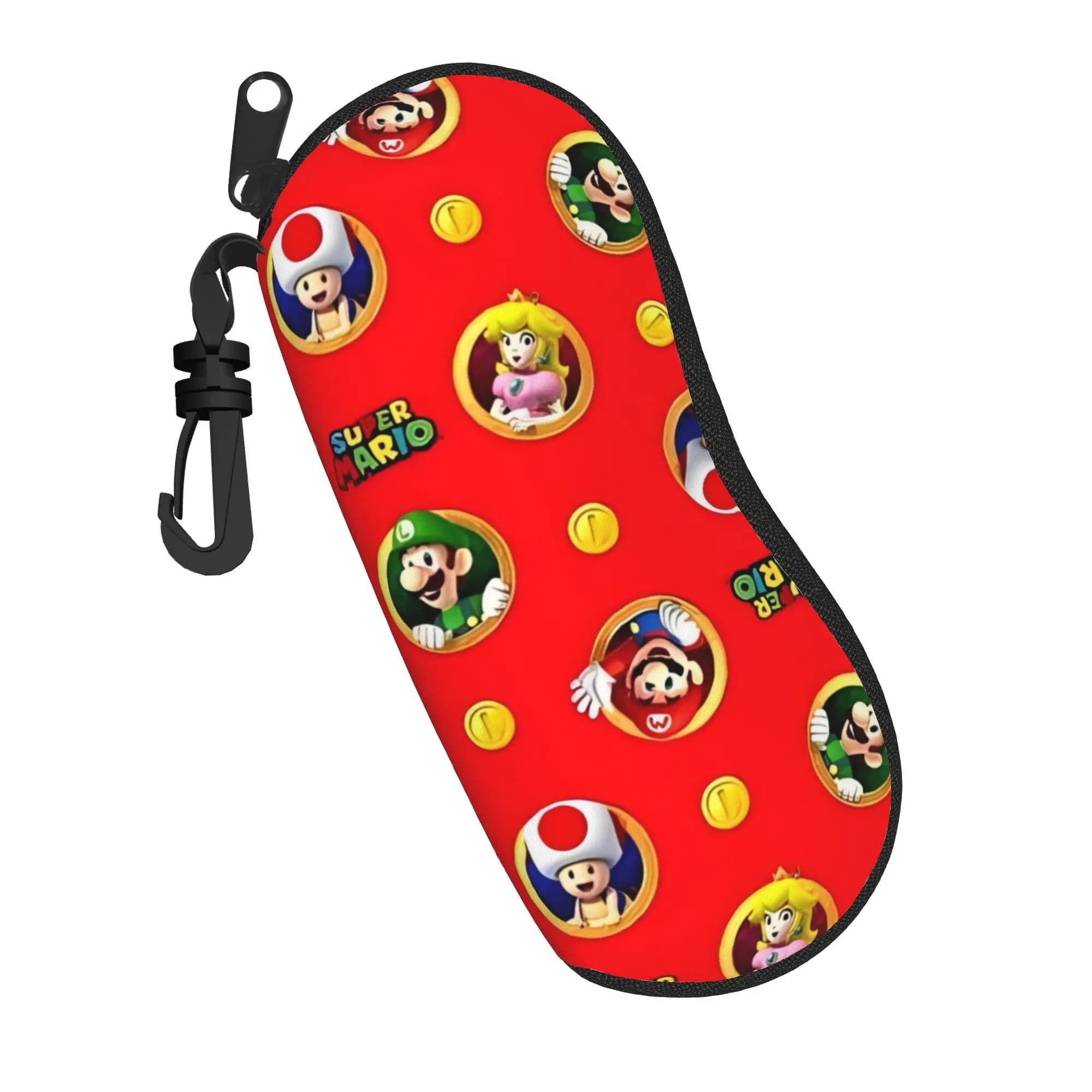 Cartoon Marios Eyewear Case, Waterproof with Hinge, for Men and Women, Princess Peach Sunglasses Box
