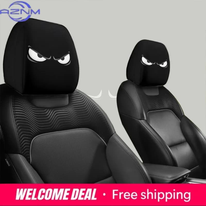 2 copri poggiatesta per auto con stampa Evil Eye | 100% Resistente, Confortevole e Perfettamente Aderente | Accessori per Decorazione Interni Auto in Offerta