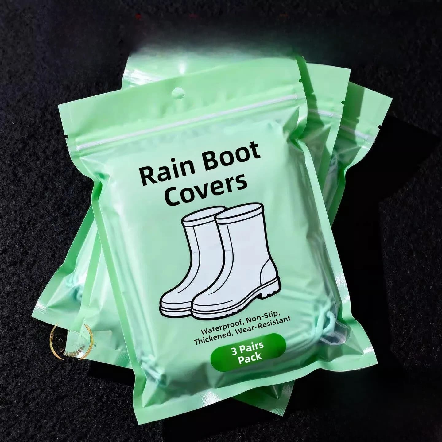 Silicone Waterproof Non-Slip Rain Boot Covers Outdoor Wear-Resistant No-Wash Mud And Sand Proof Universal Low Cut Shoe Covers