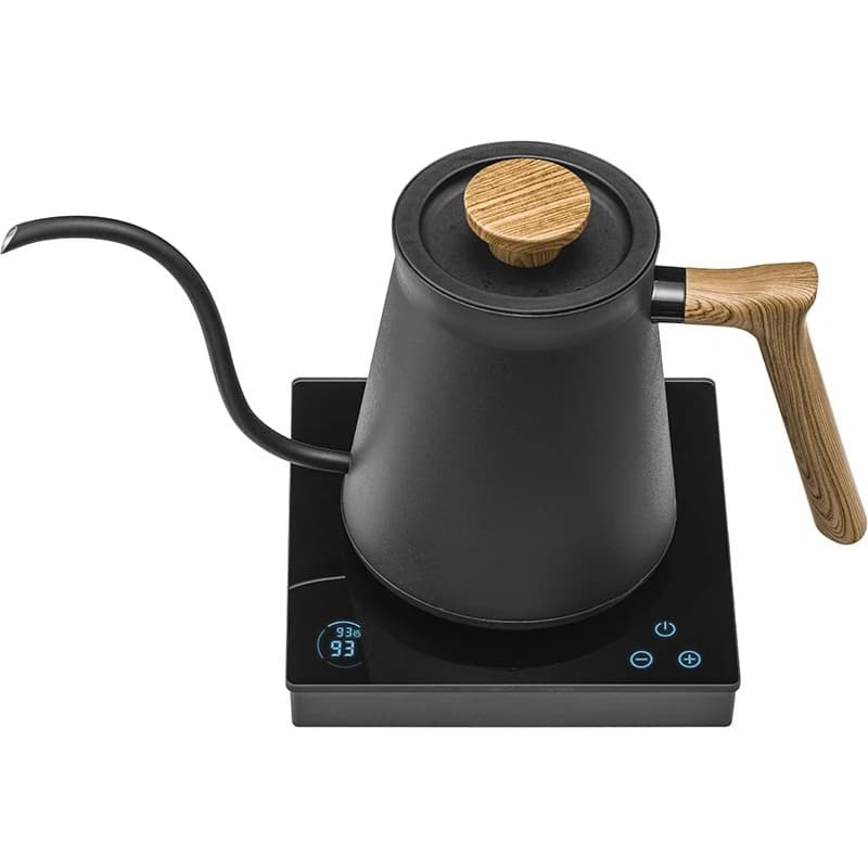 Caffettiera intelligente prodotta a mano a temperatura controllata, pentola professionale a bocca fine per uso domestico, bollitore elettrico in acciaio inossidabile