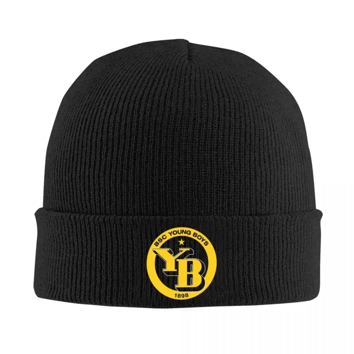 Berretto Invernale Caldo Lavorato a Maglia BSC Young Boys Swiss per Tifosi di Calcio Svizzero, Cappello Unisex Autunno/Inverno