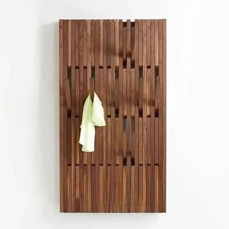 Appendiabiti da parete pieghevole in legno per ingresso, scaffale portaoggetti, appendiabiti da corridoio, porta cappelli, mobili