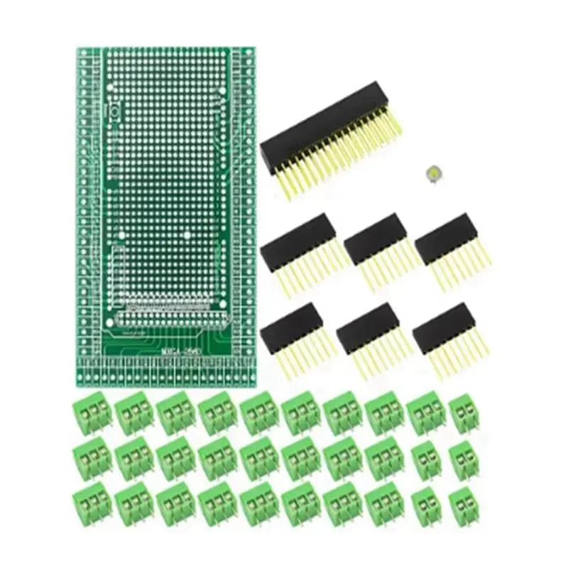 AEE6-Compatible with MEGA2560 Kit shielding board double side PCB prototype screw terminal for Arduino Mega 2560 R3