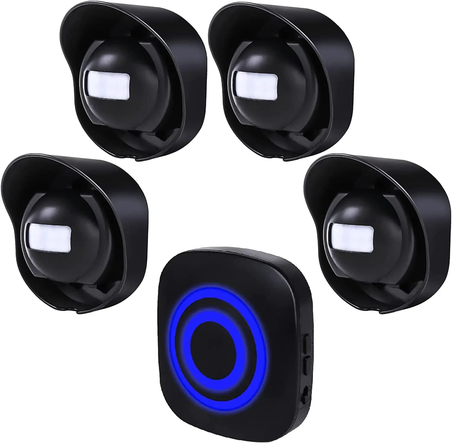 Campanello per porta con sensore di movimento per affari Carillon con sensore di movimento a infrarossi Kit campanello esterno impermeabile Avviso per vialetto wireless