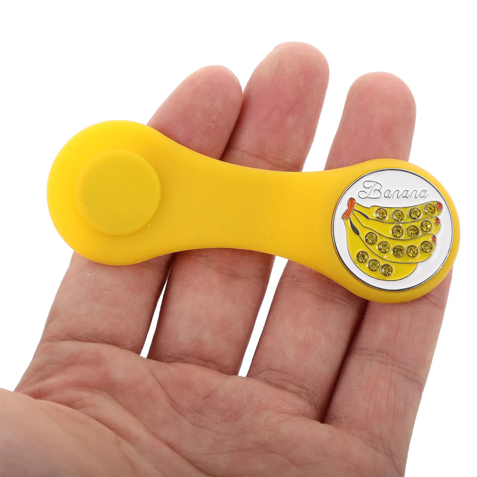 Clip per cappello da golf in silicone con segnapallina a forma di cartone animato per il golf all'aperto, clip per cappello resistente e conveniente, accessorio decorativo per il golf.