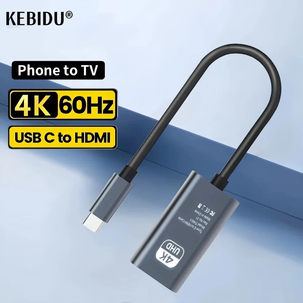 USB cable type C to HDMI compatible 2.1 4K 60HZ for mobile phone TV laptop USB-C USBC plug video cable HD converter