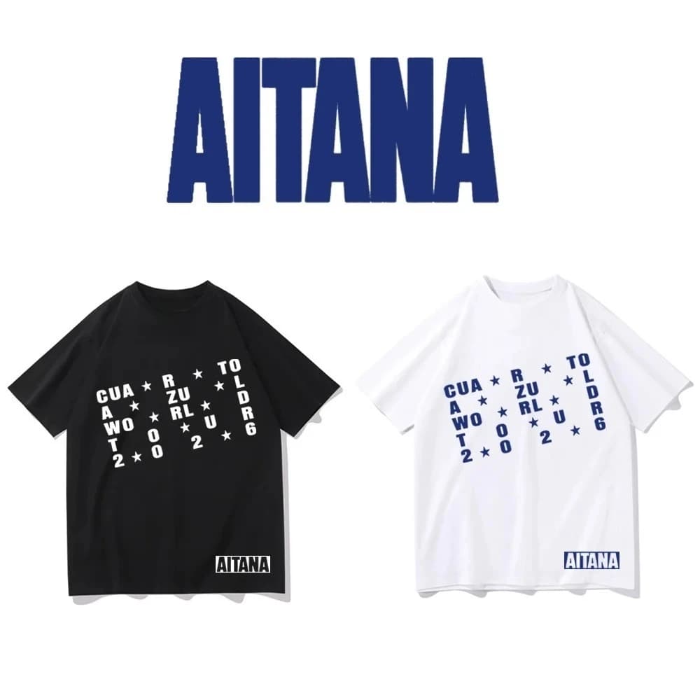 T-shirt alla Moda Estiva Aitana Tour 2026 Merch Uomo Donna Harajuku Manica Corta Girocollo Casual Hip Hop Streetwear