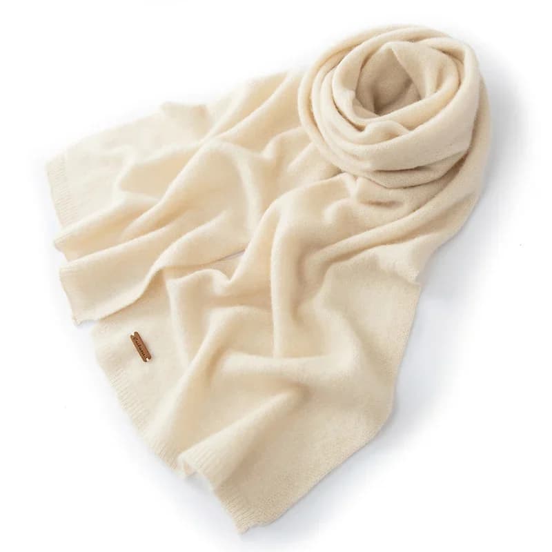 Women 100% Pure Cashmere Scarf Winter Warm Soft Cozy Knit Long Wrap Fashion Casual Neck Warmer Cold Weather Accessory