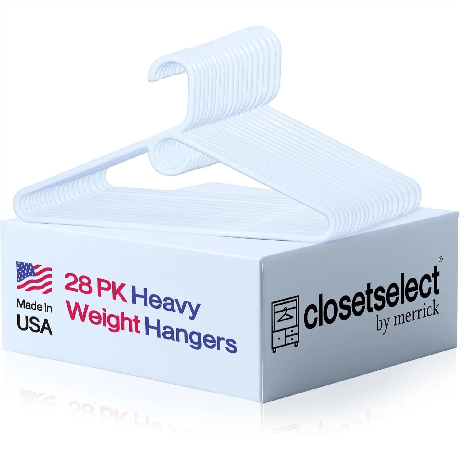 Strong Plastic Hangers for Jackets, Coats, and Shirts, Heavy Duty Clothes Hangers 28 Pack