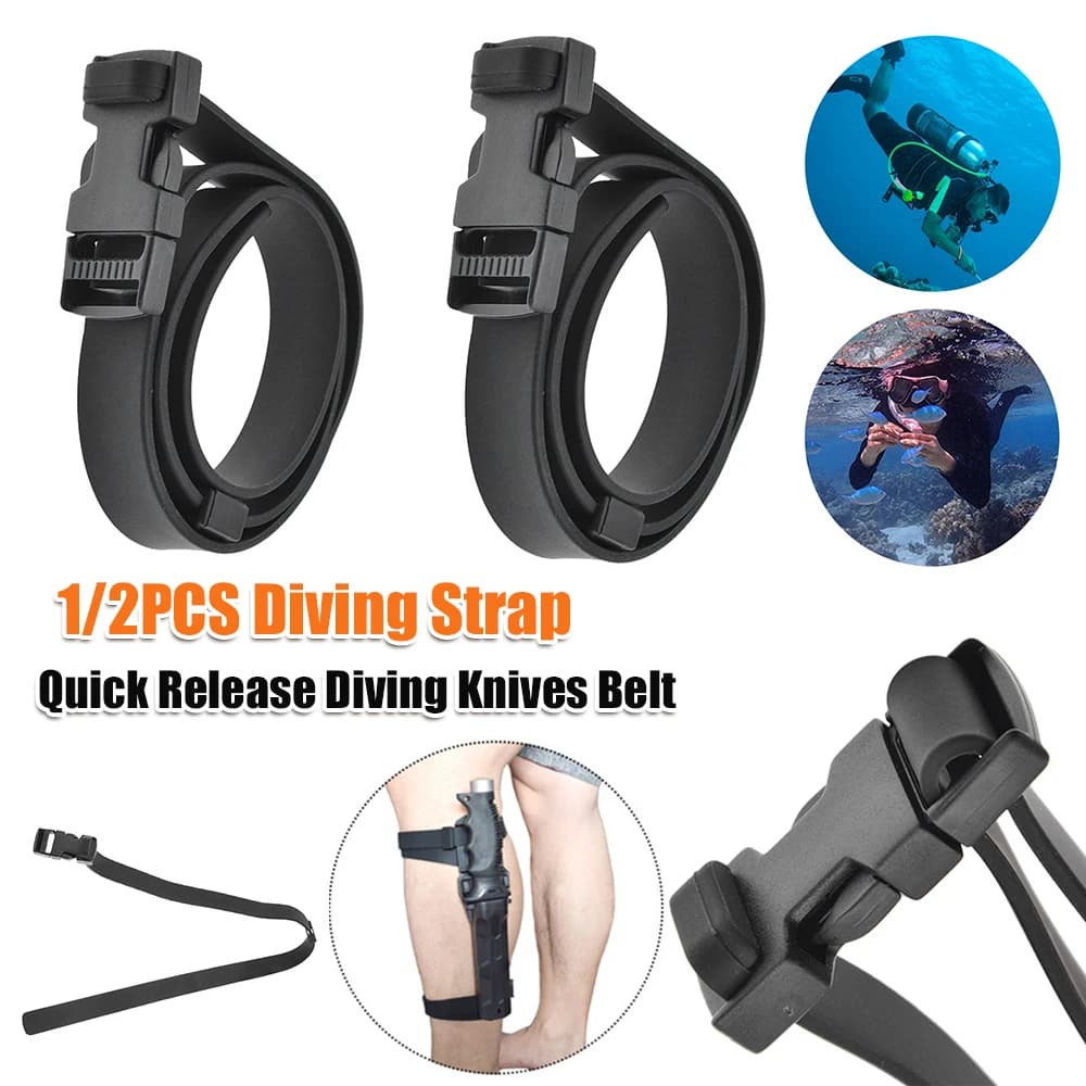 Cinturino in gomma a sgancio rapido per snorkeling, cinturino di ricambio per immersioni subacquee, supporto per pesca subacquea e snorkeling all'aperto