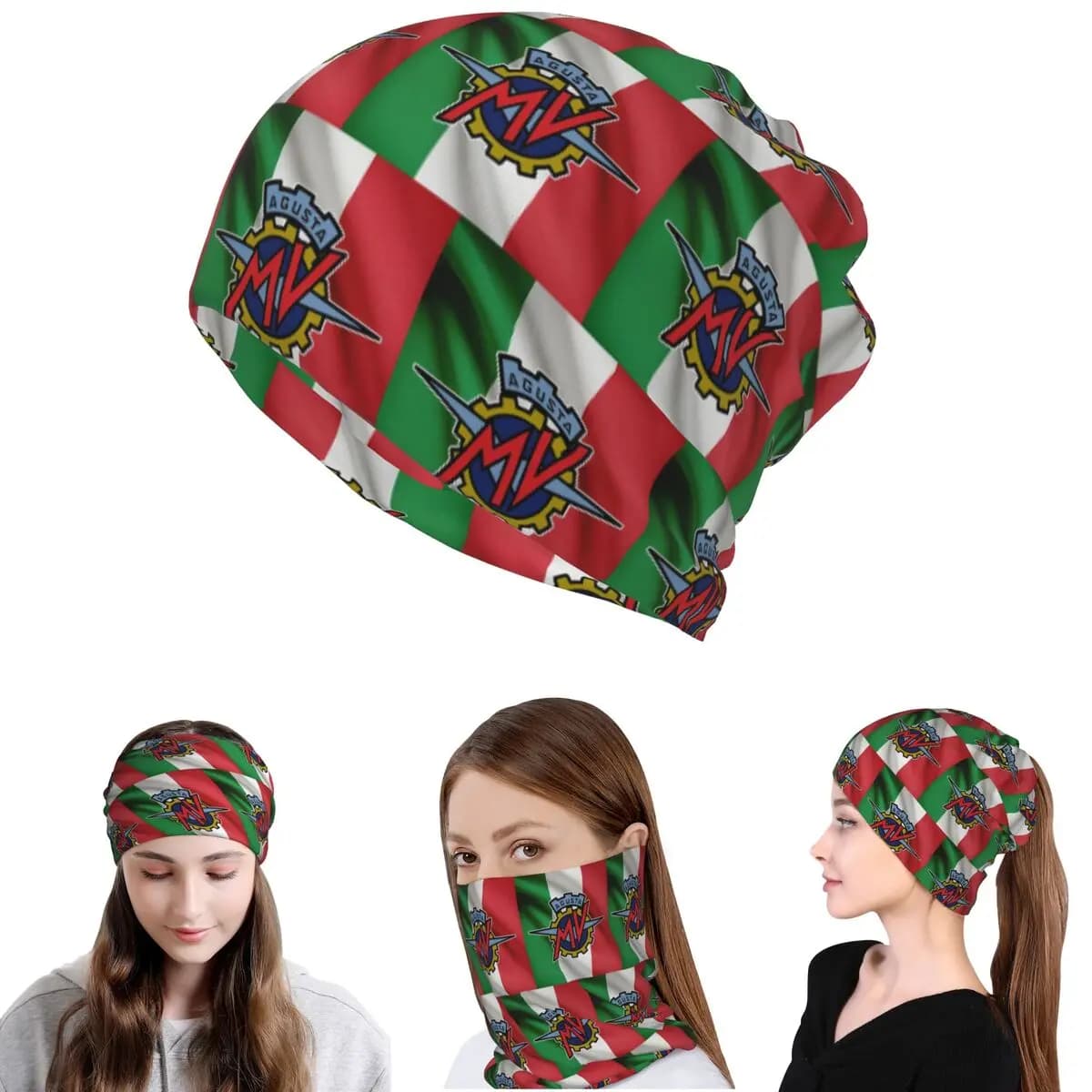 Tappetino per moto MV Agusta Bandana Neck Gaiter Wrap Scarf Fascia per la testa multiuso Cappello tipo berretto per uomo donna adulto lavabile