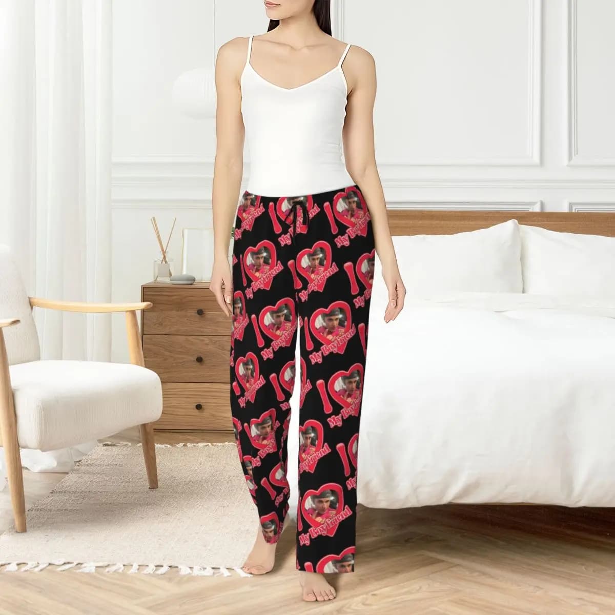 Popular Singe Justin Bieber JBiebs Women's Night Trousers Stretched Night Trousers with Pockets