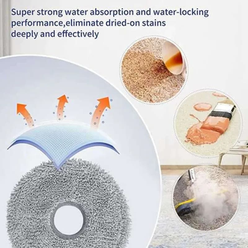 Y59A Replacement Mop Cloths 9PCS For X20 Max/X20 Pro/D109GL/D102GL Robot Vacuum Cleaner