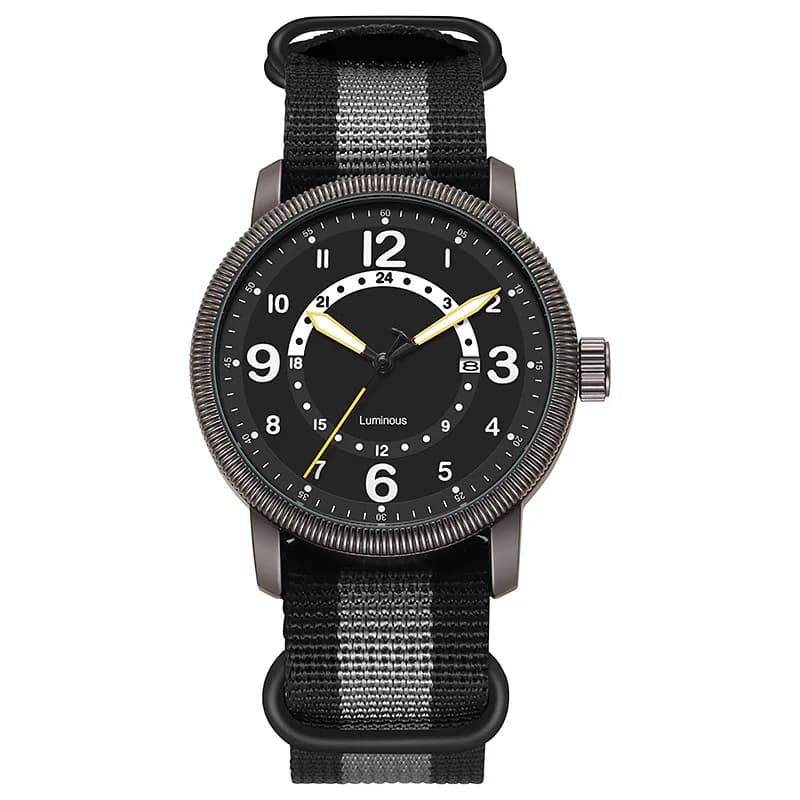 Men Quartz Watch Tactical Military Wristwatch Luminous Waterproof Calendar Nylon Strap Sport Outdoor Male Wrist Watch