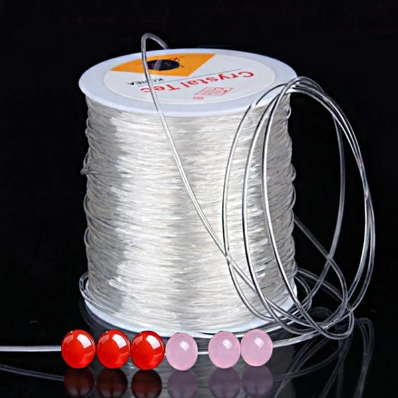 100 m/flexible elastic crystal transparent line cable thread for creation of diy jewellery bracelet pearl necklace wire rope