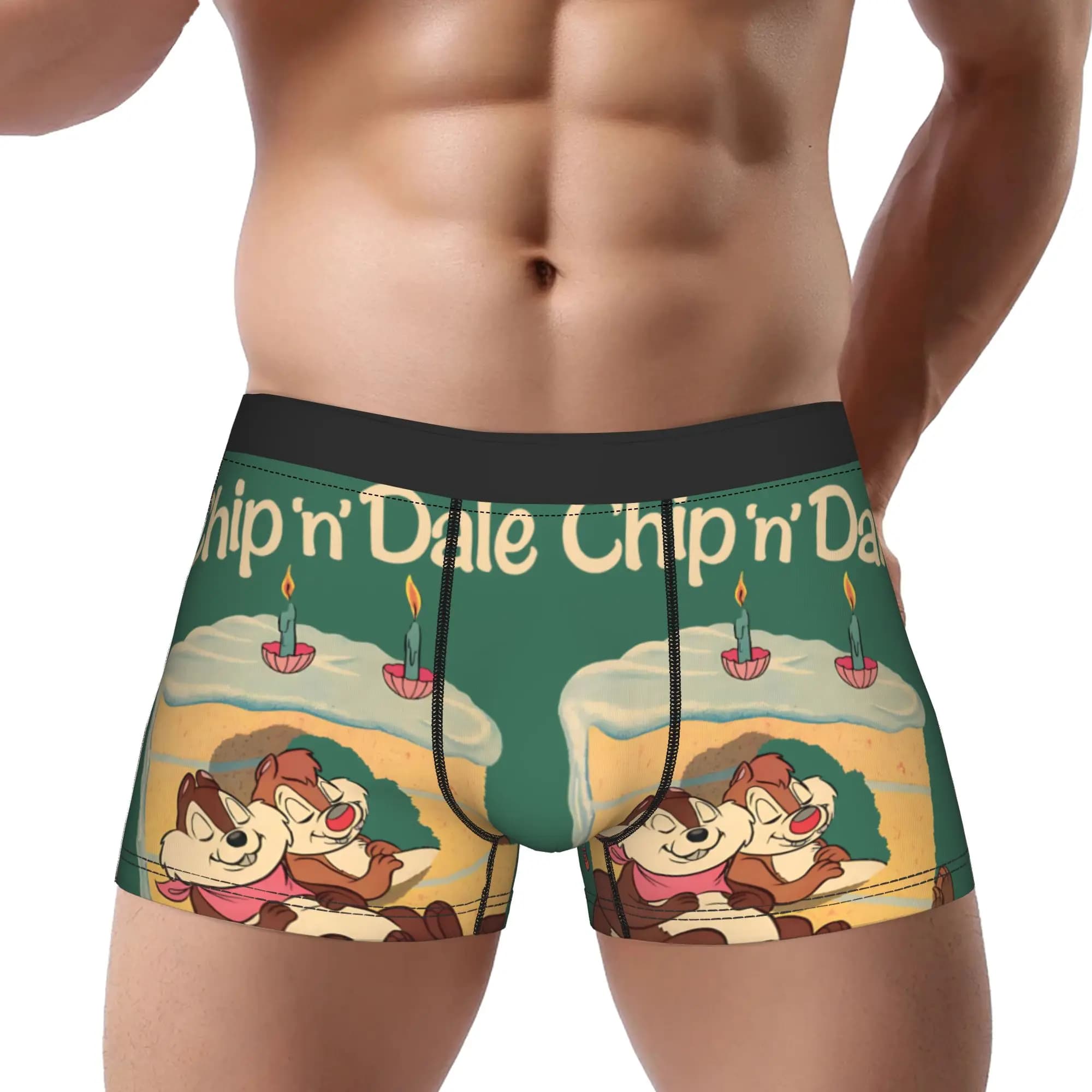1 pezzo Dale The Goofy Dreamer Chip And Dale Mutande traspiranti Mutande da uomo Pantaloncini comodi