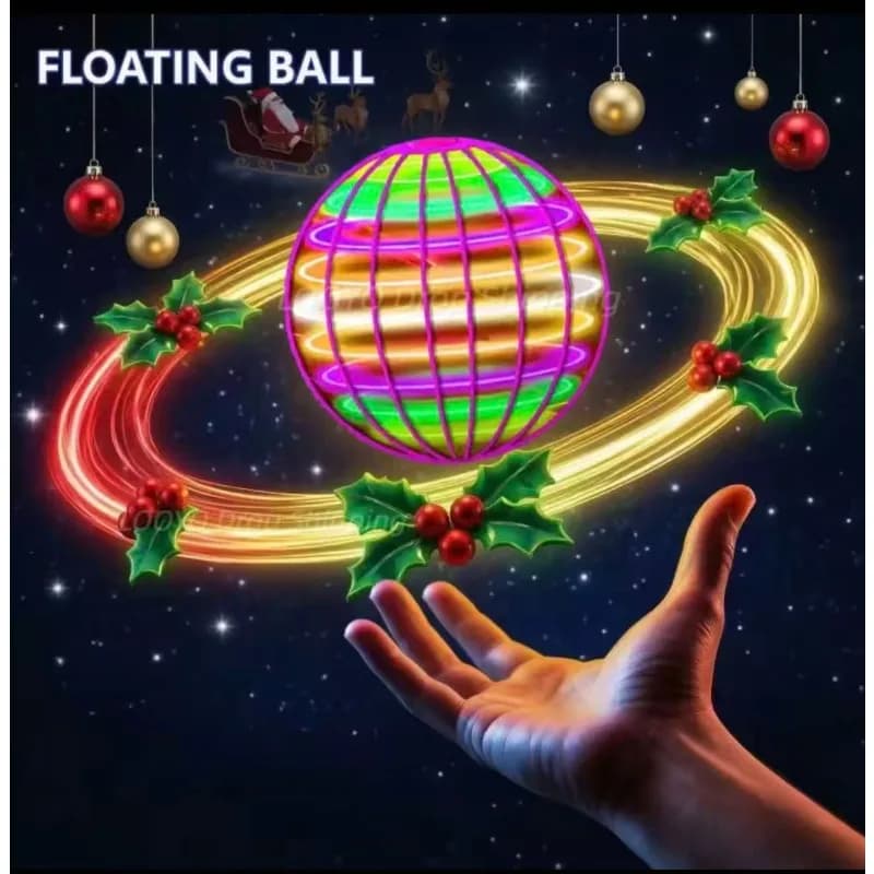 Magic Flying Ball Boomerang LED Lights Hover Drone Flying Orb Spinner 360°Rotating Fidget Luminous Toy for Teens Adults Gift Fun