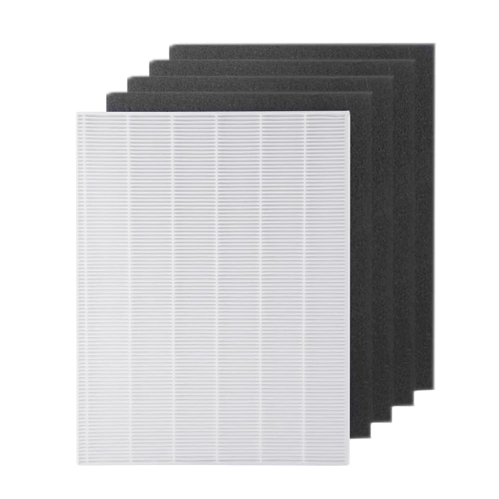 Parti del purificatore d'aria da 4 pezzi Pre-filtri al carbone e filtro HEPA principale da 1 pezzo per Winix 115115 5300 5500 6300