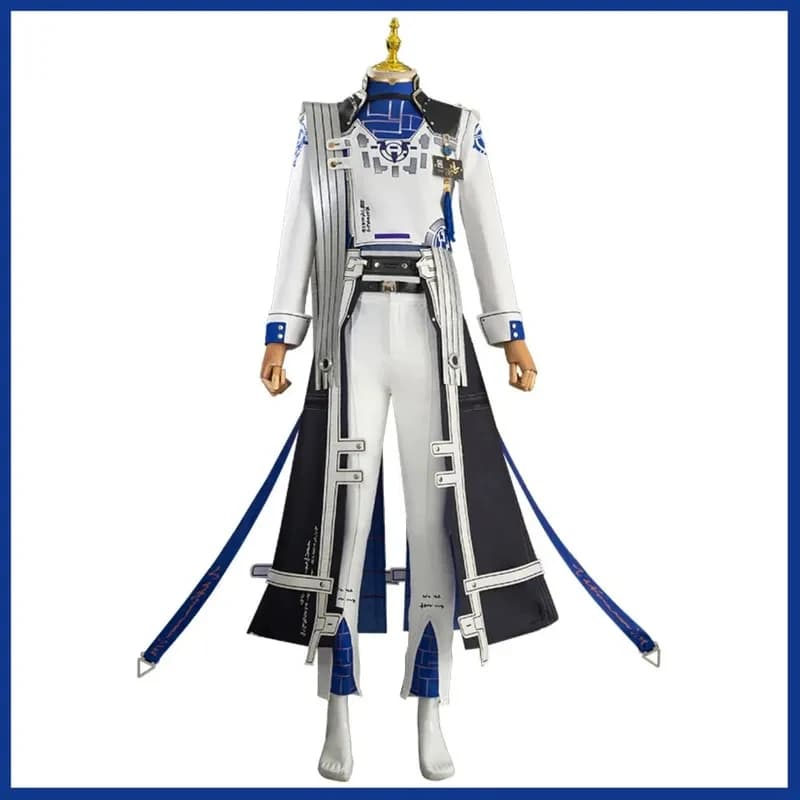 5;e,8\v,5/XQGame Wuthering Waves Xiangli Yao Cosplay Costume XiangLiYao Researcher Wig White Long Coat Combat Uniform f,5'h\8/m'