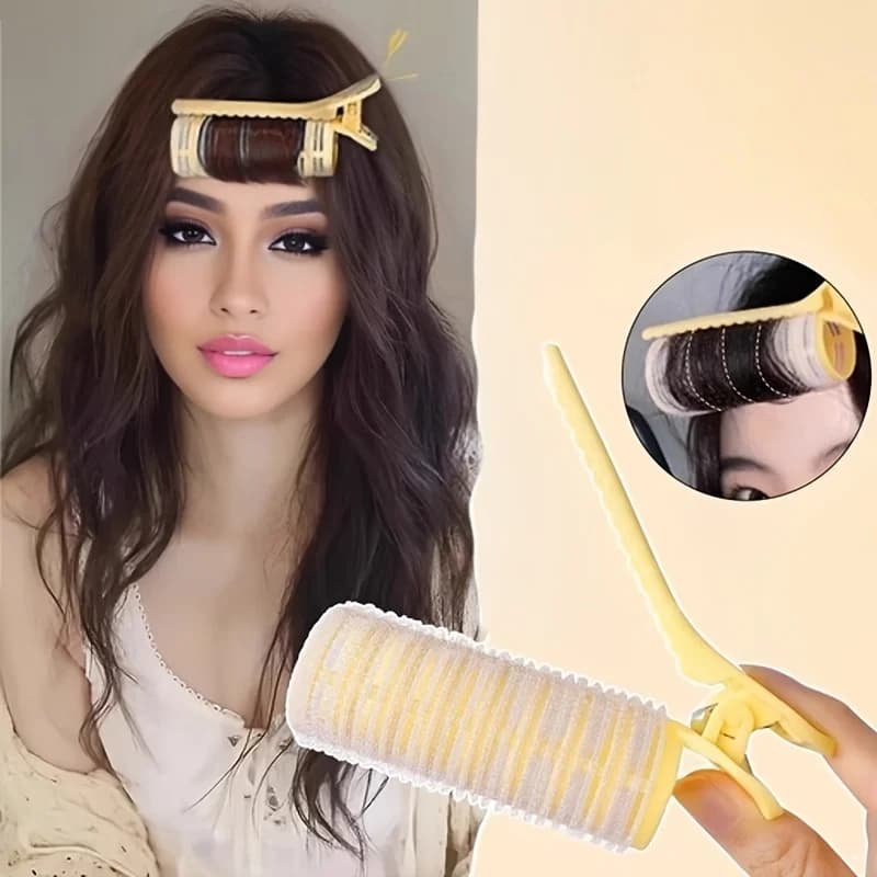 [3pcs Curling Iron Set] No Heat Curling Iron Set with Self-Adhesive Hooks - DIY Fluffy Styling Tool, Suitable for All Hair Types