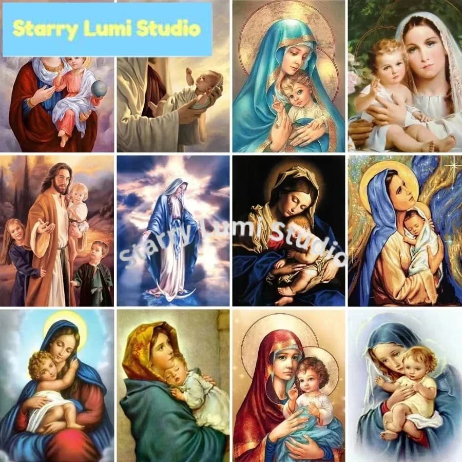 Diamond Painting Virgin Mary Diamond Embroidery Religion Craft Kit Mosaic Christian Home Decor