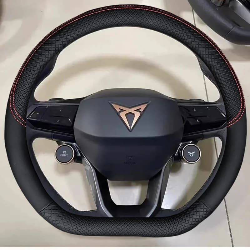 Car Steering Wheel Cover For SEAT Cupra FR Leon MK4 Seat Leon FR Mk3 2013-2021 Ibiza 6J Braid leather