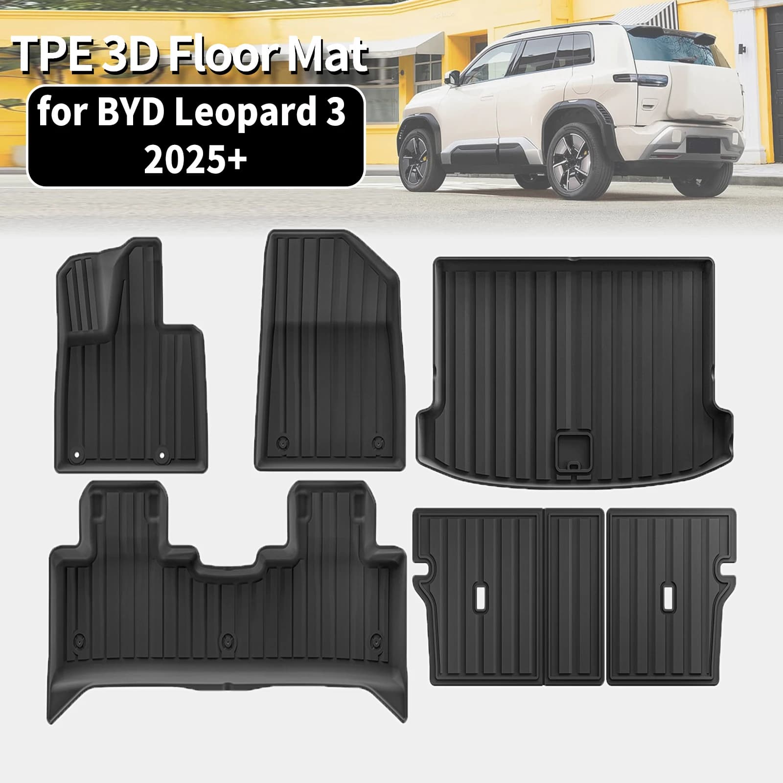 for BYD Formula Leopard 3 Titanium 3 Bao 3 2025 2026 LHD Eco-Friendly TPE Car Floor & Trunk Mats, Non-Slip Dustproof Not For RHD