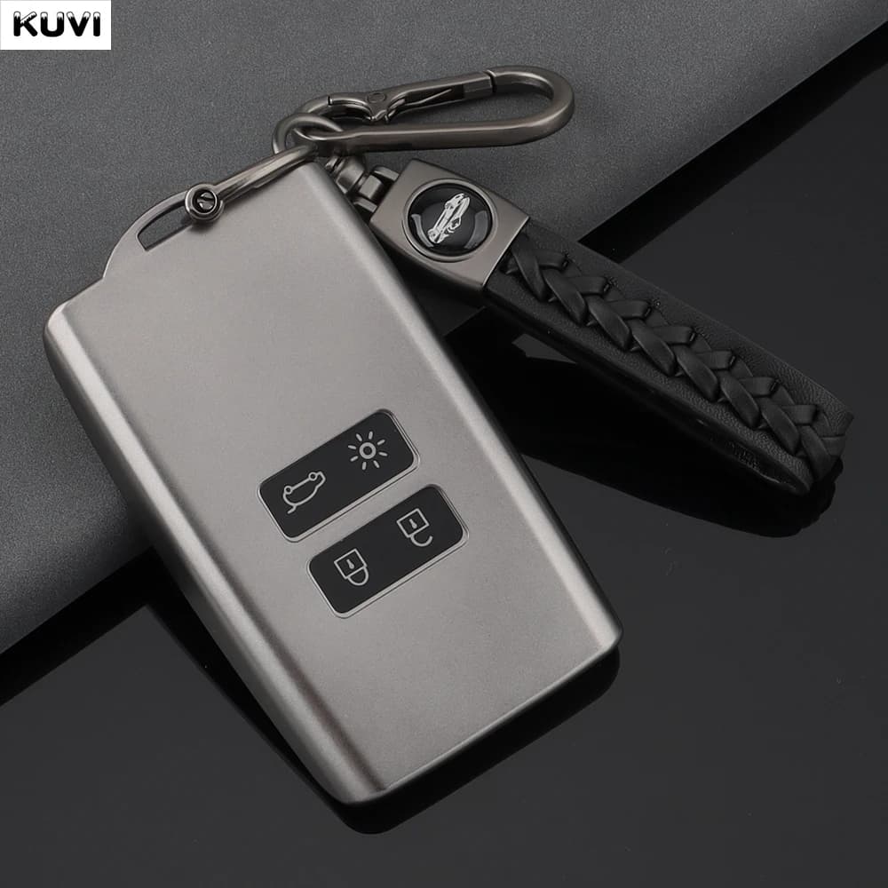 Gun Grey TPU Car Key Case Cover For Renault Captur Megane Talisman Espace Clio Zoe Koleos Scenic 4 Arkana Dacia Sandero Card