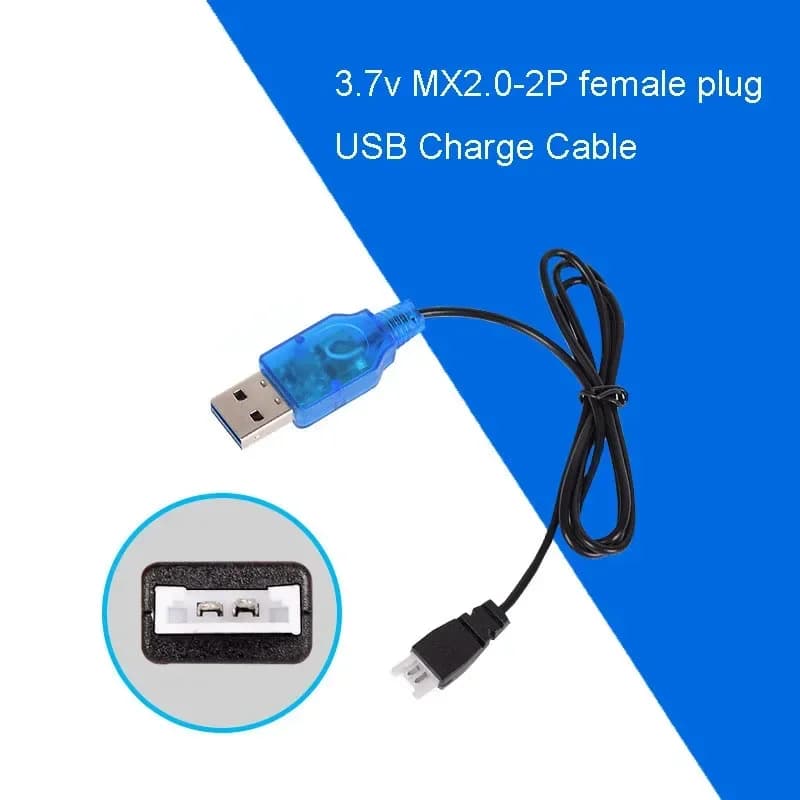 3.7v MX2.0-2P spina femmina cavo di ricarica USB intelligenza Li0ion Lipo cavo di ricarica per giocattoli RC modello di aeroplano elicottero