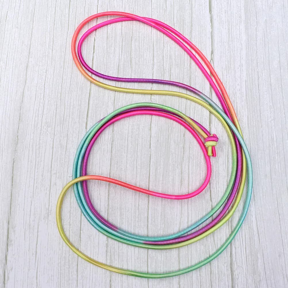 2pcs Jump Rope For Kids Colorful Elastic Skipping Rope Lightweight Polyester Material Outdoor Sports Fitness Training Tool Home