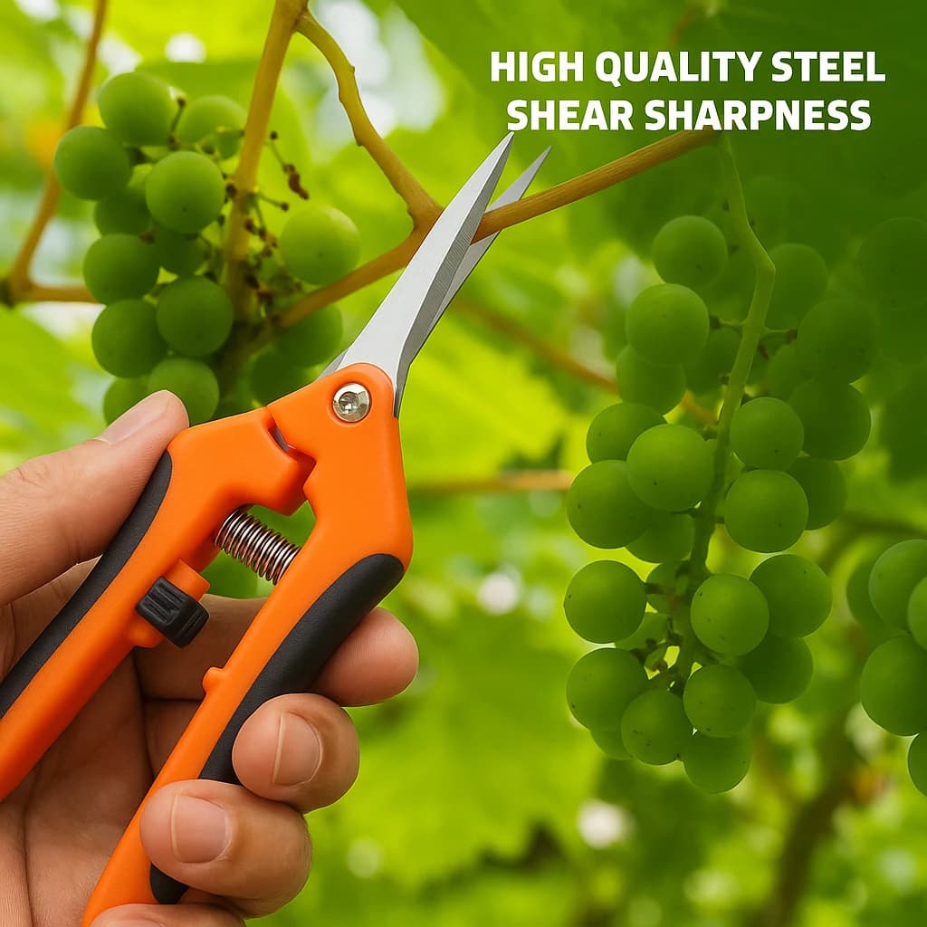 6.5 Inch Straight Blade Pruning Shears Garden Scissors Gardening Shears for Trimming Plants, Flowers, Bonsai & Vegetables