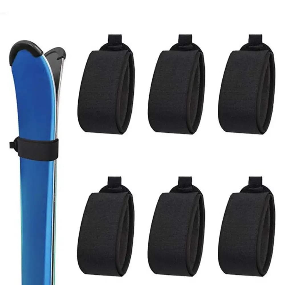 Adjustable Ski Fastener Straps Band Wrap Protective Pads Ski Wraps Ties Nylon EVA Fixing Belts Snowboard Binding Straps