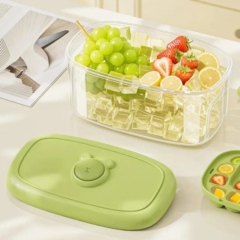 56 Grid Ice Cube Tray Ice Cube Press Leak-proof and Easy-to-release Silicone Ice Mold Frozen Whiskey Coffee Juice Kitchen