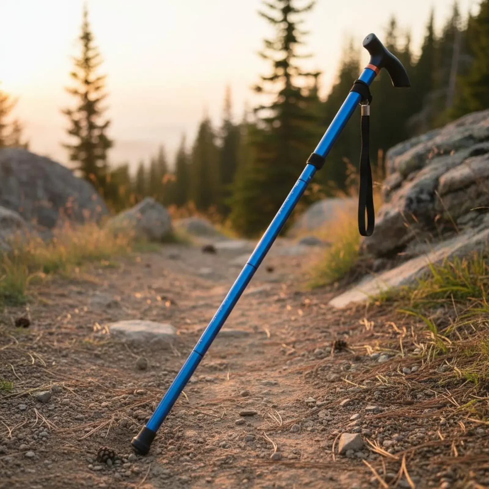 Bastone da Passeggio Pieghevole Portatile, Bastone da Trekking Regolabile Antiscivolo, Bastoncino da Escursionismo Ergonomico